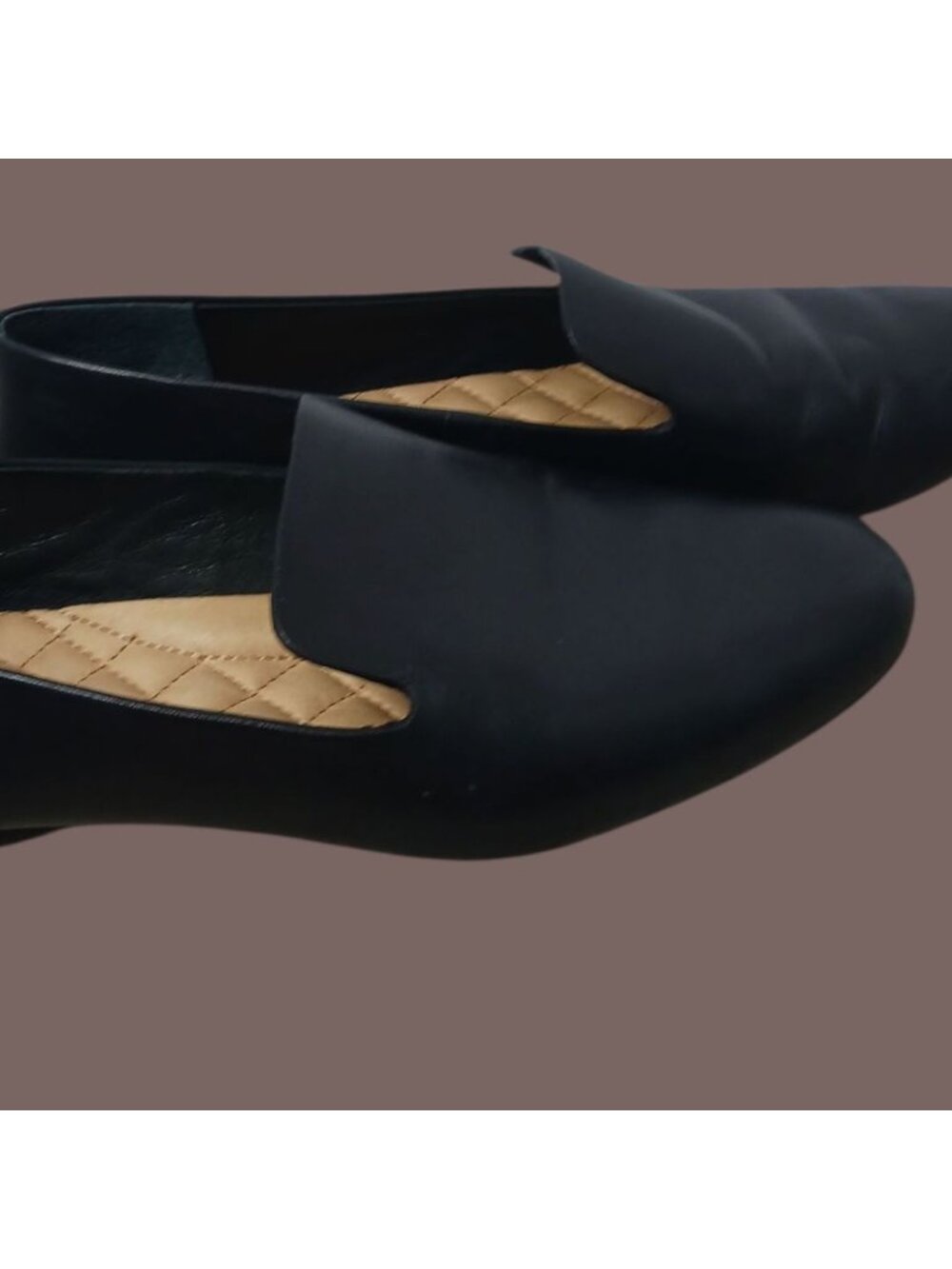 Birdies Black Leather Quilted Insole Slip On Loafers Womens Size 8 - Picture 9 of 11